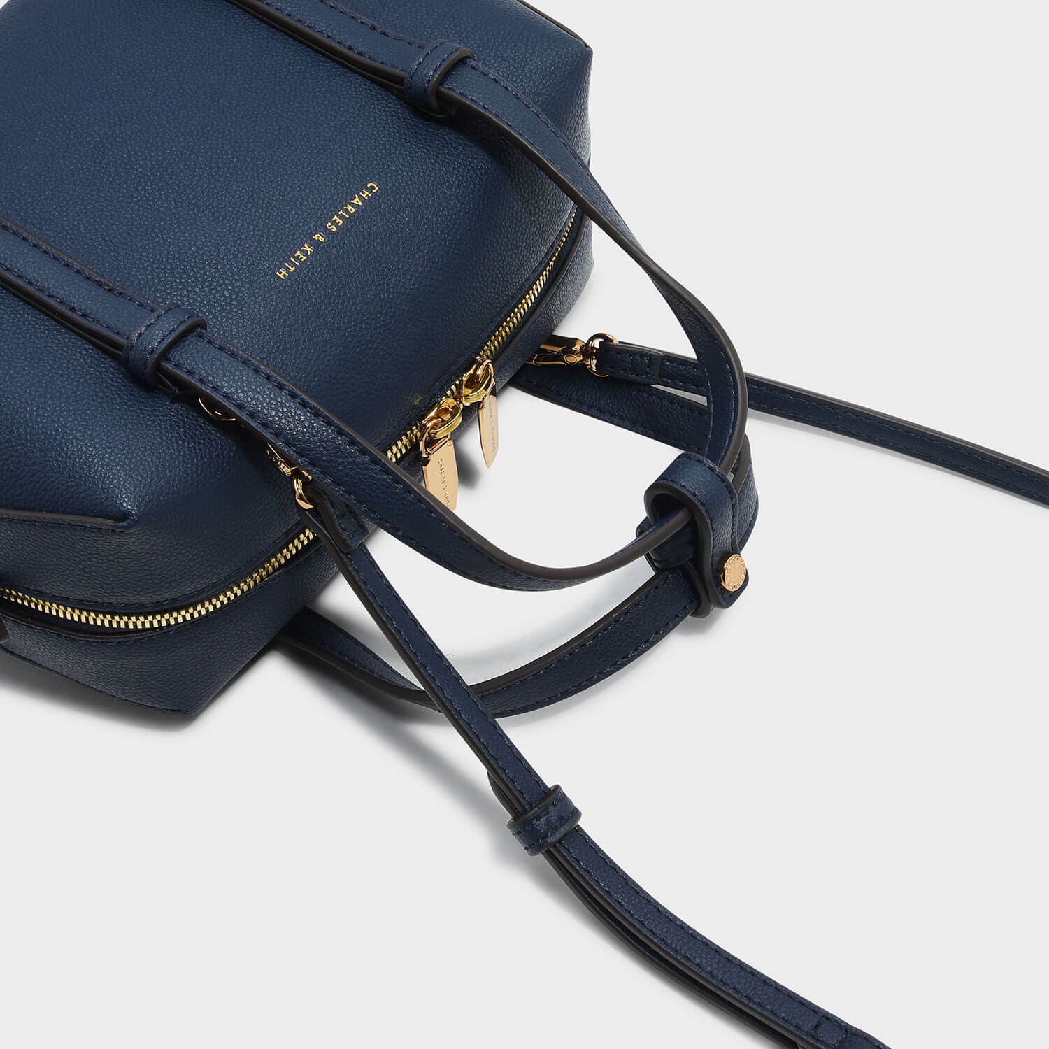 charles and keith navy blue bag