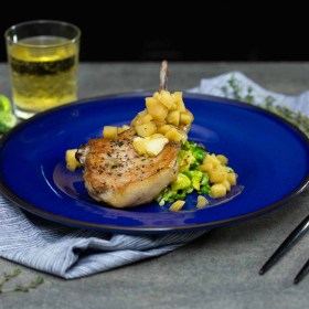 香煎豬扒伴蘋果醬